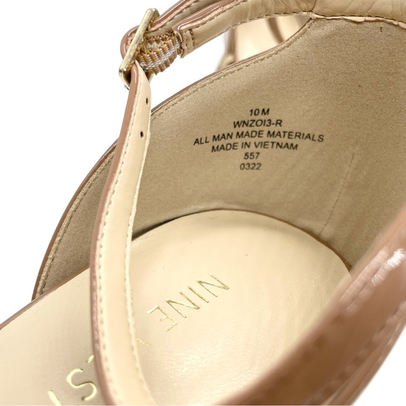 NINE WEST Women's Square Toe Stiletto Heel Dress Sandals - Picture 10 of 12